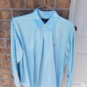 Polo button up blue